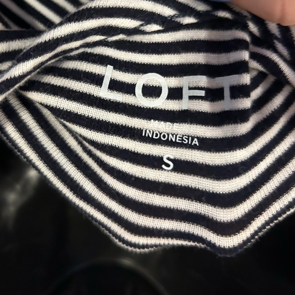BUY 2 GET 1 FREE on any items $15 or less LOFT navy and white striped tank small - Picture 4 of 5